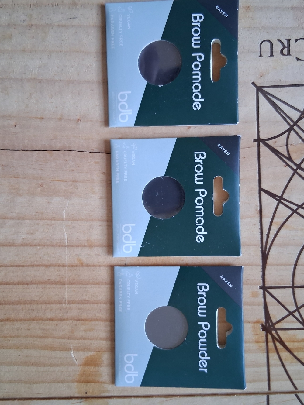 3 Brow Pomade & Powder in Raven - Dark Brown Eyebrow Color